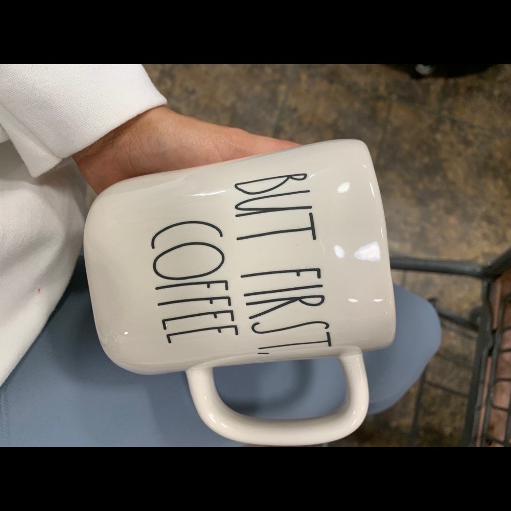 Rae Dunn mug but first coffee
